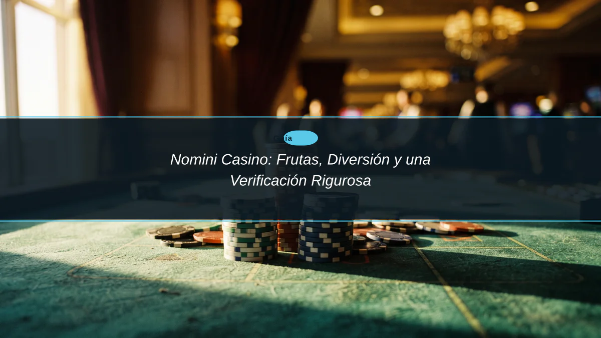 Nomini Casino: Frutas, Diversión y una Verificación Rigurosa