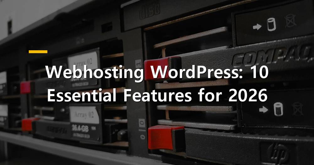 WordPress website on a laptop screen, symbolizing essential webhosting features
