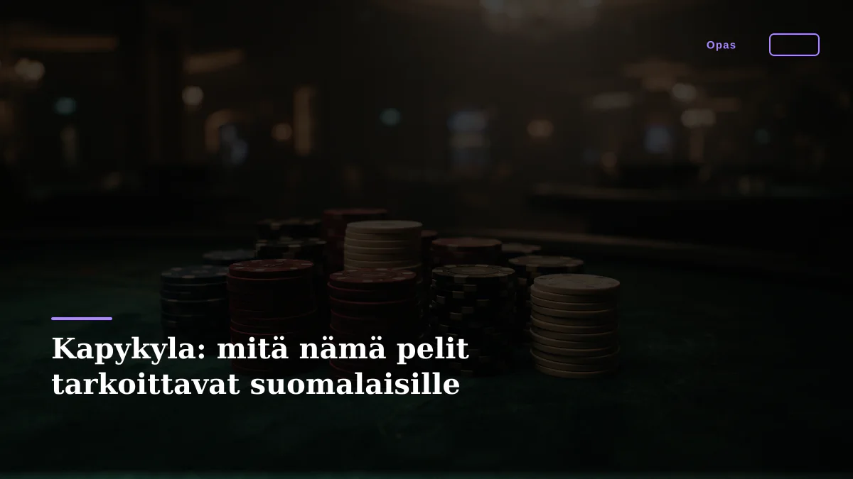 Kapykyla: mitä nämä pelit tarkoittavat suomalaisille