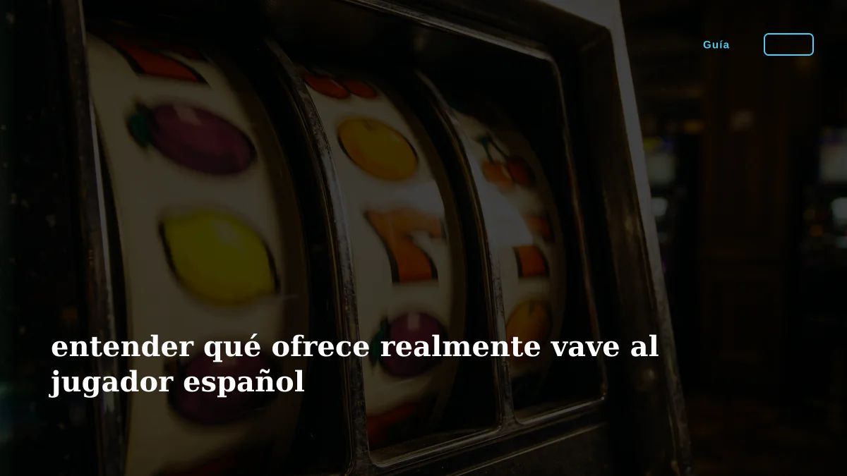entender qué ofrece realmente vave al jugador español