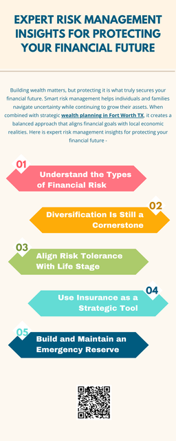 Expert risk management helps protect your finances from unexpected challenges while supporting long-term growth. By identifying potential threats and planning ahead, individuals and families can make confident financial decisions. When combined with thoughtful wealth planning in Fort Worth TX, risk management creates a balanced strategy that safeguards assets, reduces uncertainty, and supports a more secure financial future. To know more visit here - https://www.andreawardcpa.com/retirement-wealth-planning-fort-worth-tx
