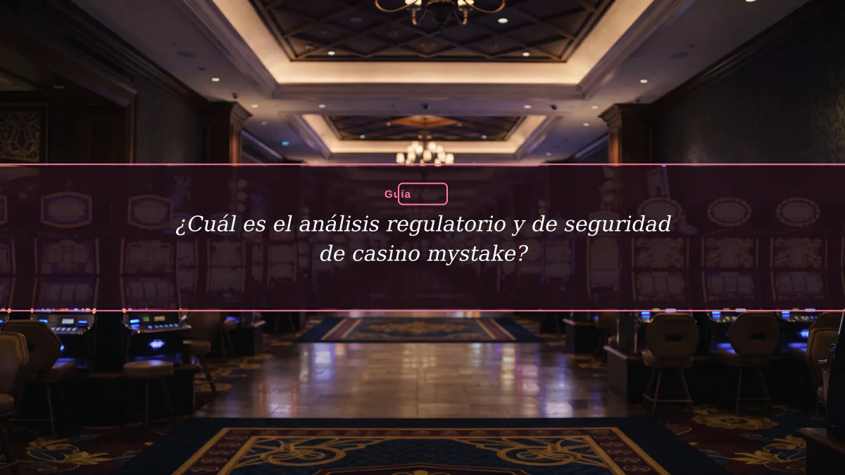 ¿Cuál es el análisis regulatorio y de seguridad de casino mystake?