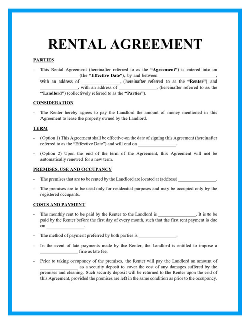 rent agreement rent agreement