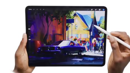 iPad Pro M4のペンで描いている。