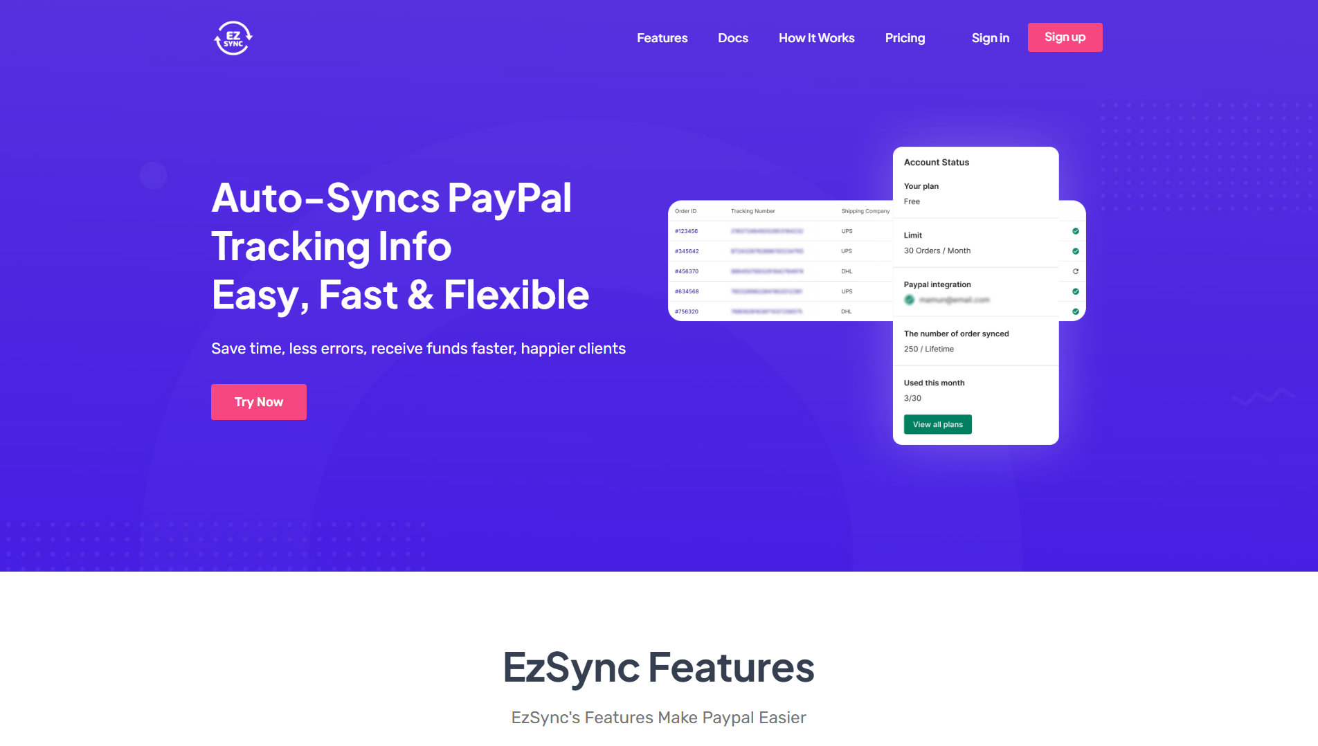 Screenshot of ezsync.pages.dev
