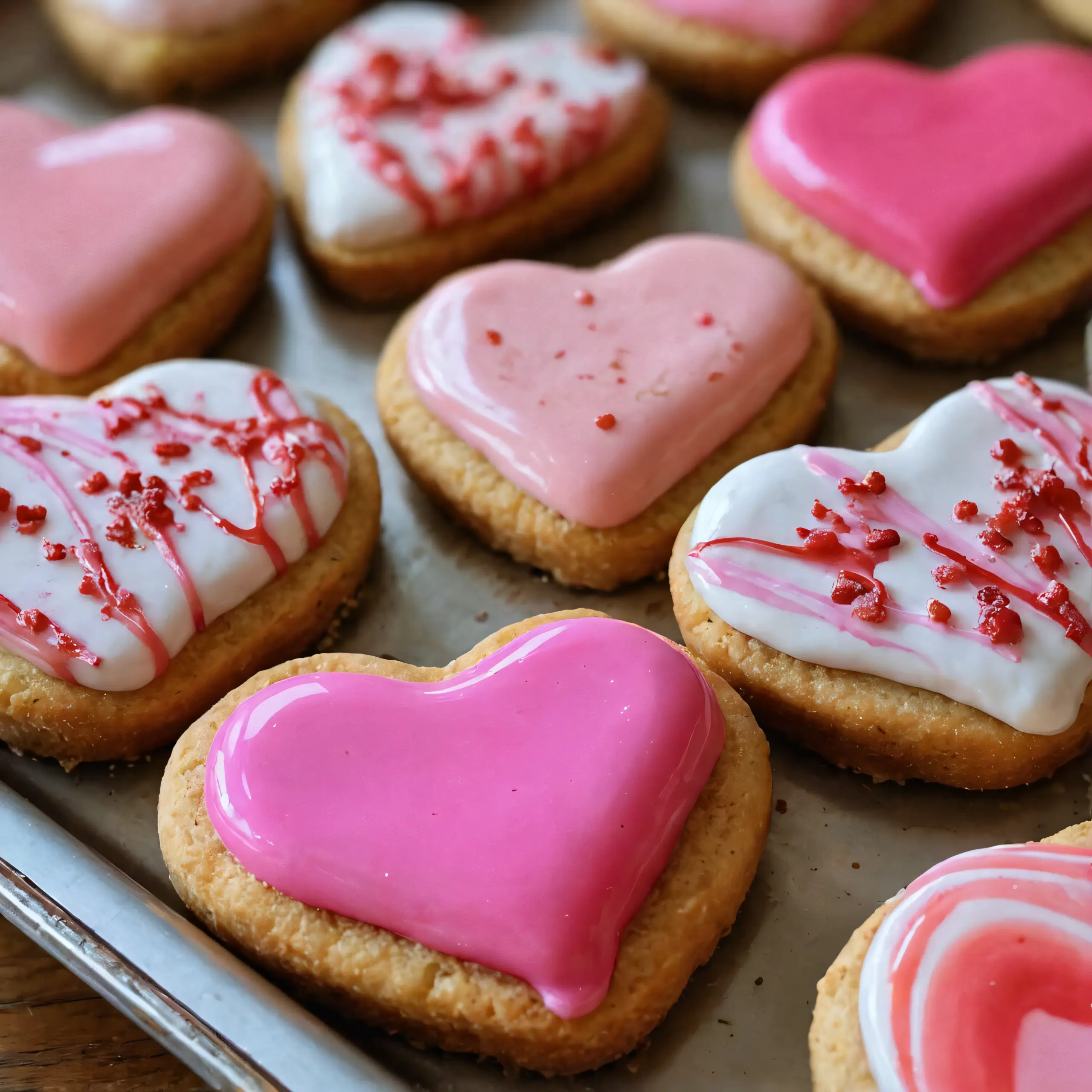 Delightful Valentine Heart Cookies