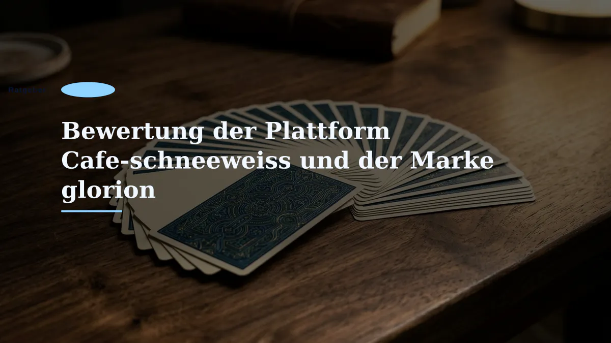 Bewertung der Plattform Cafe-schneeweiss und der Marke glorion