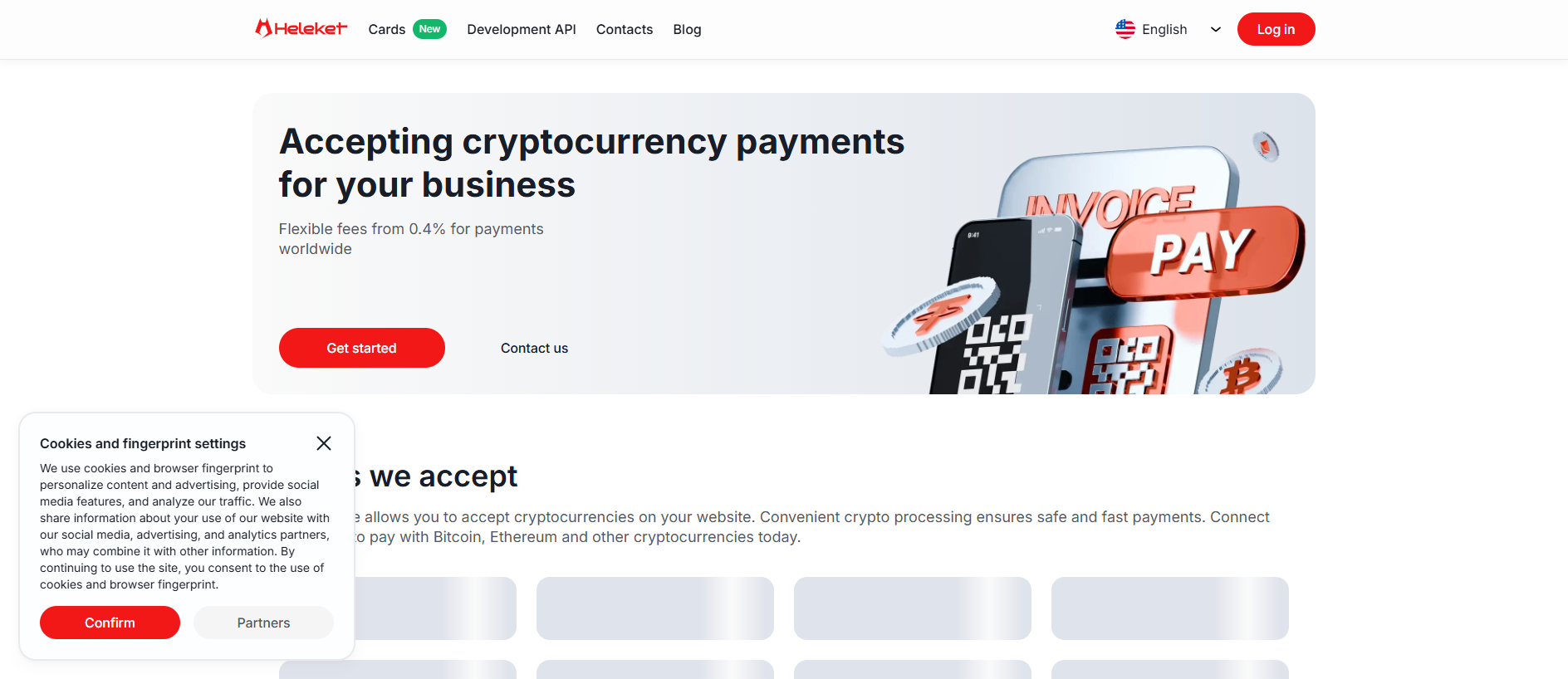 Forensic screenshot of heleket.club showing the phishing page layout