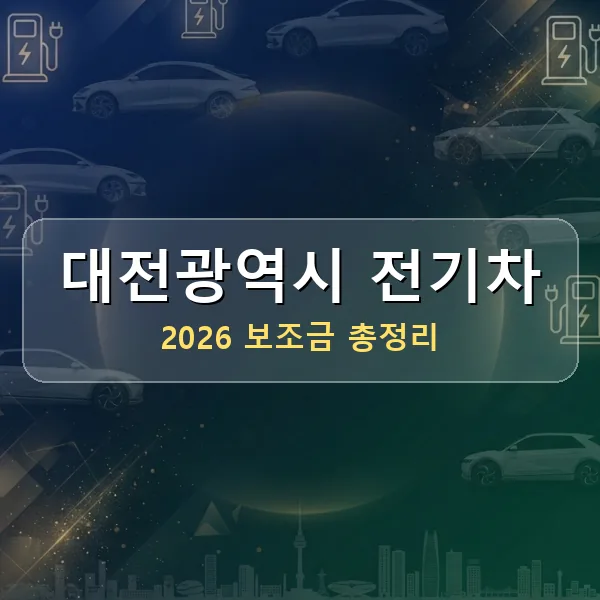 2026 대전광역시 전기차 보조금