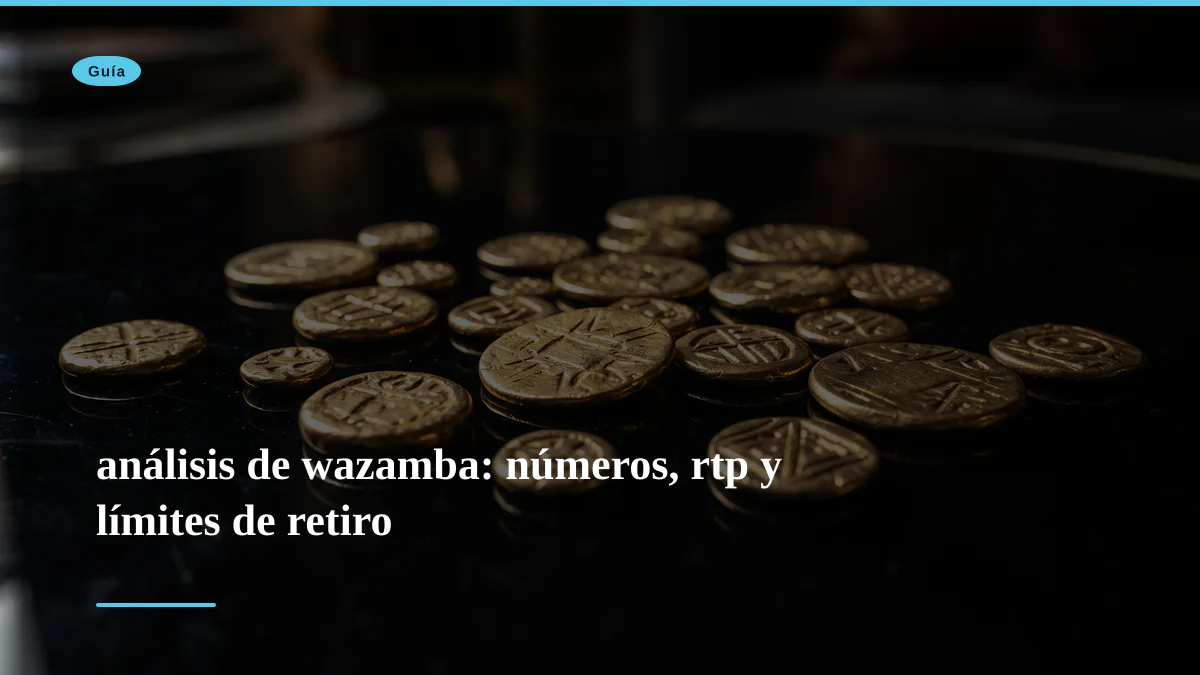 análisis de wazamba: números, rtp y límites de retiro