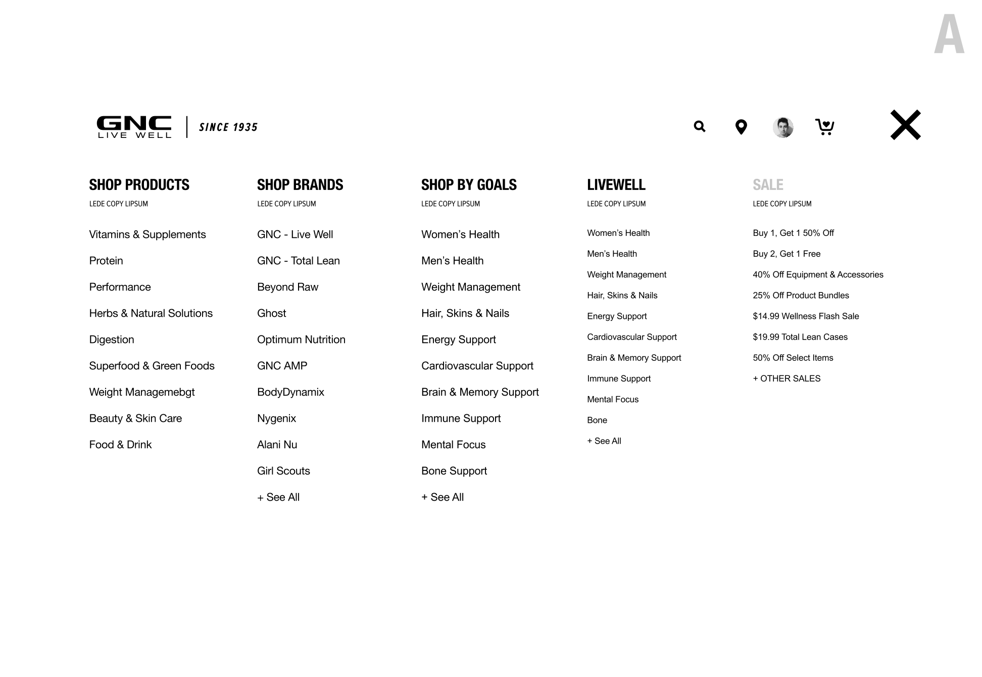 GNC — Shopify Plus Redesign