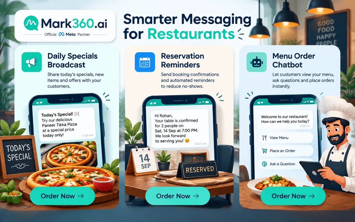 WhatsApp Food Ordering for Restaurants: Menu Chatbots, Reservations & Promo Broadcasts — card