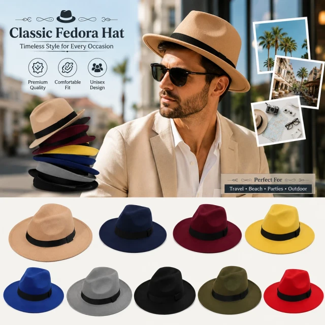 Foldable Men Women Wide Brim Hat