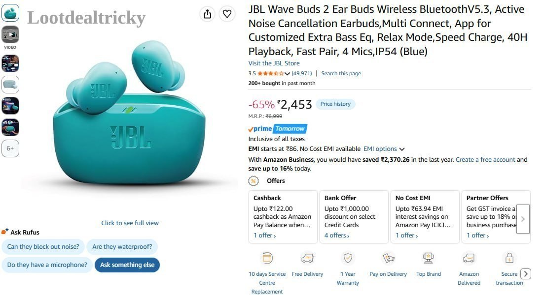 Jbl Wave Buds | Loot Ka Maal
