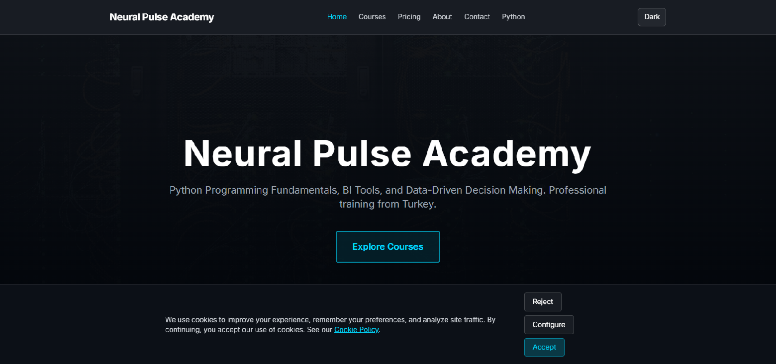 Forensic screenshot of neural-pulse.digital showing the phishing page layout