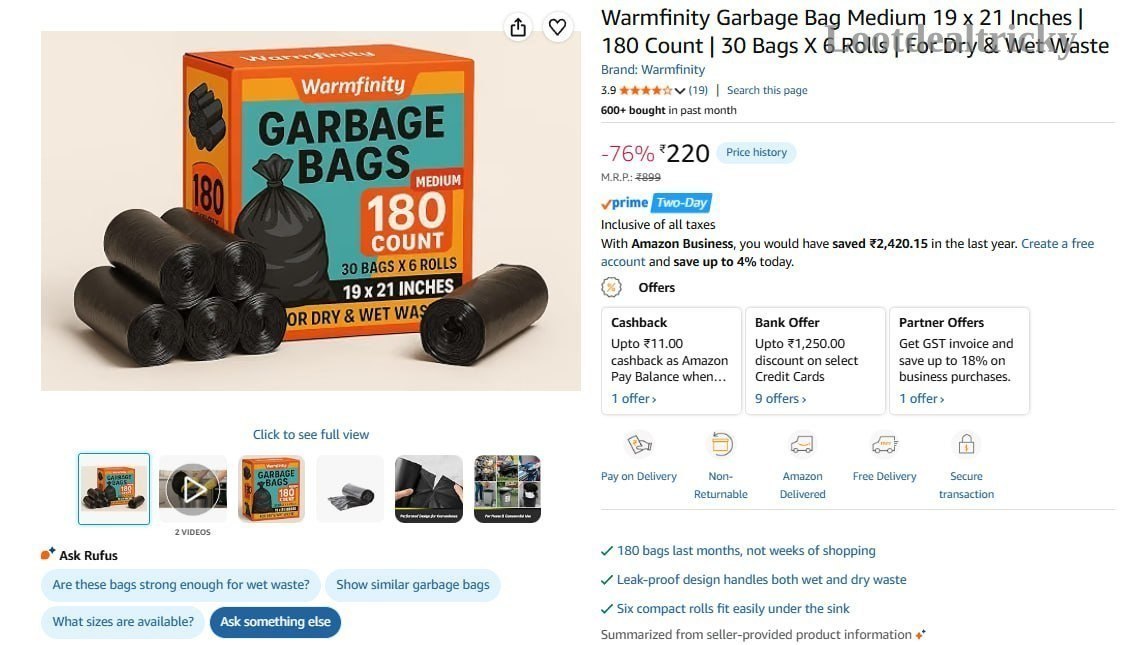 Garbage Bag Medium | Top Unbeatable Deal Garbage Bag Medium | Top Unbeatable Deal