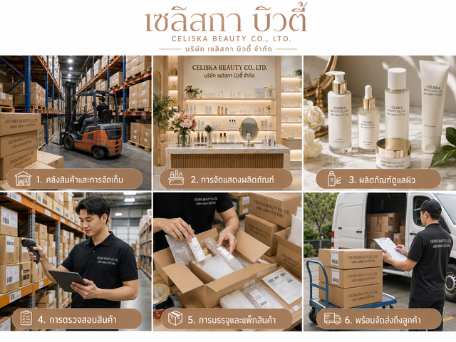 Beauty products inventory management, storage and distribution activities