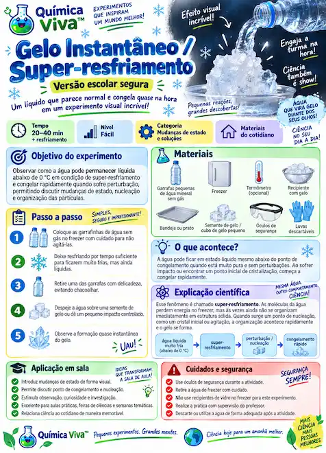 Experimento Gelo Instantâneo - Kit Química Viva™