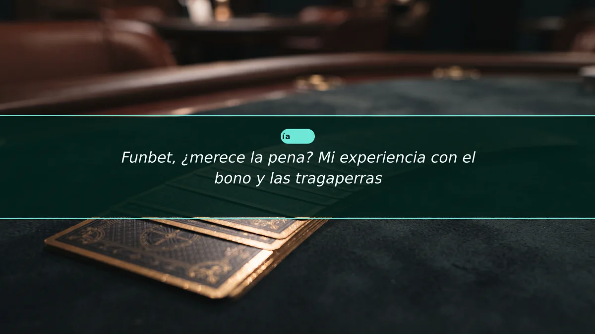 Funbet, ¿merece la pena? Mi experiencia con el bono y las tragaperras