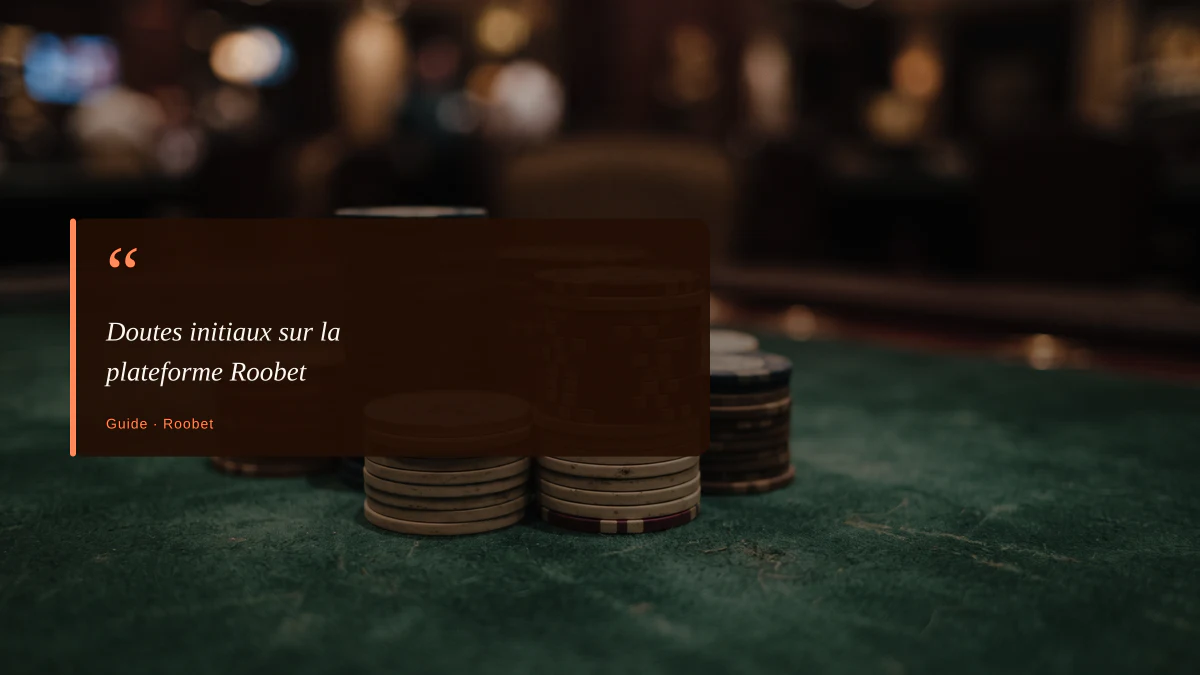 Doutes initiaux sur la plateforme Roobet
