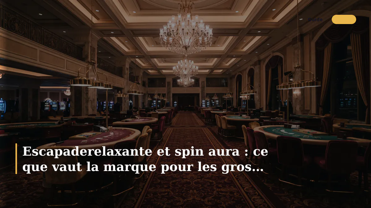 Escapaderelaxante et spin aura : ce que vaut la marque pour les gros enjeux
