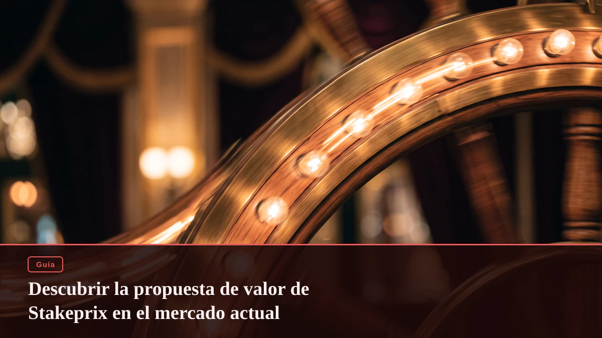 Descubrir la propuesta de valor de Stakeprix en el mercado actual