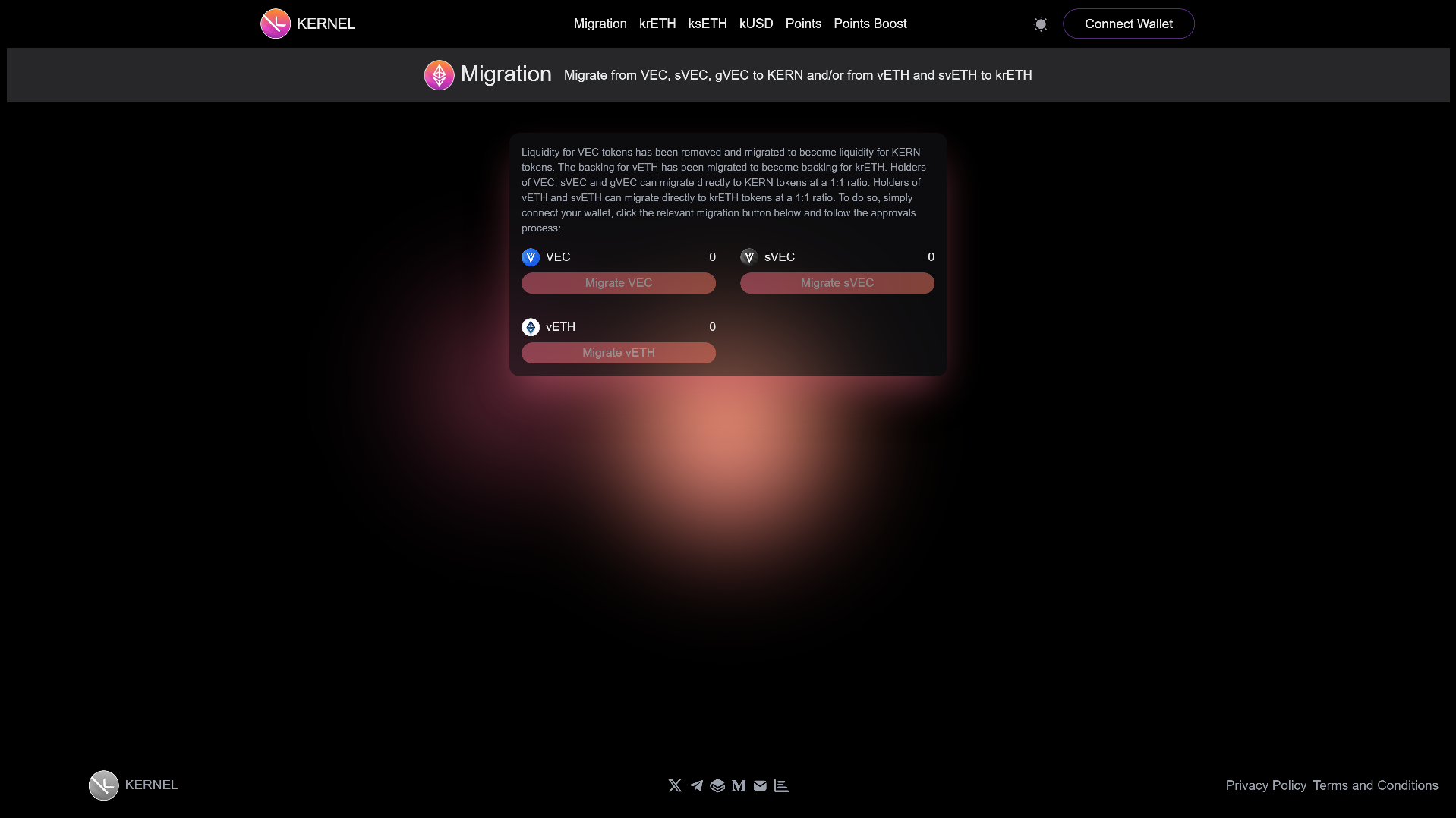 Forensic screenshot of kernel-protocol.pages.dev showing the phishing page layout