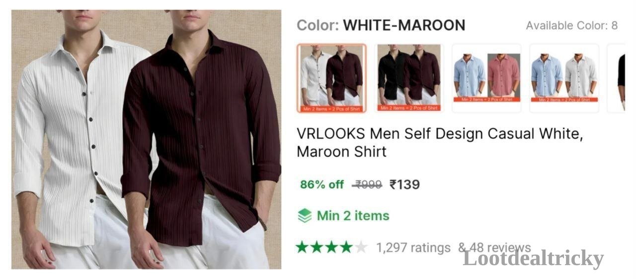 Men Self Design – Just ₹139 | Loot Deal