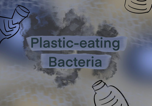 Plastic eating bacteria topic art