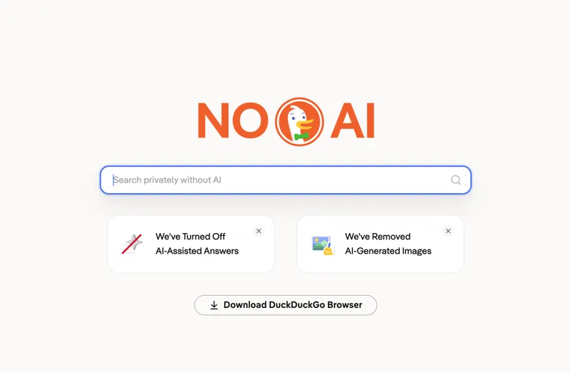 DuckDuckGo запускает расширения для поиска без ИИ на фоне роста трафика