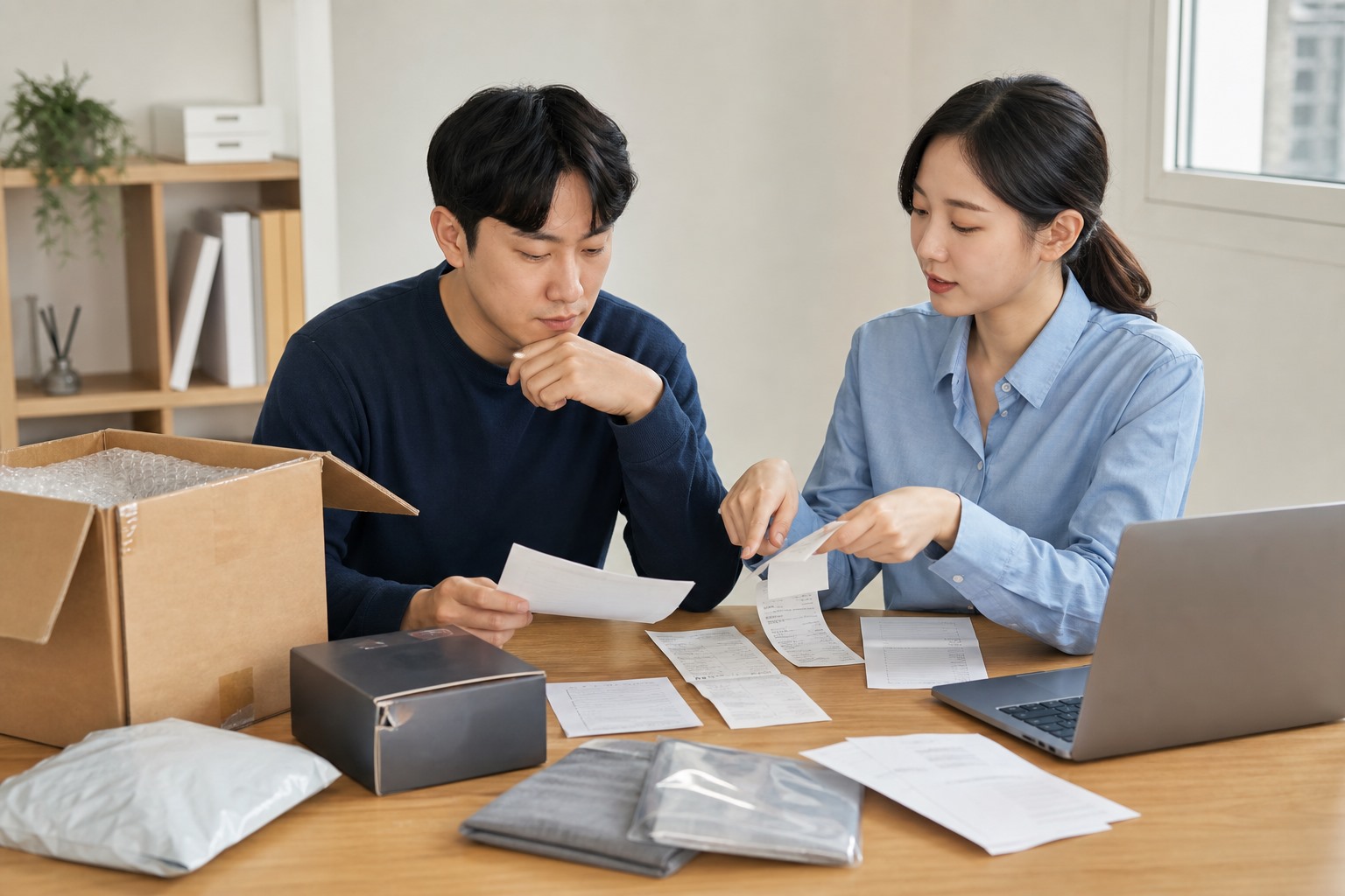 단순변심과 상품 문제는 반품비 부담자가 달라집니다 내용을 설명하는 관련 이미지