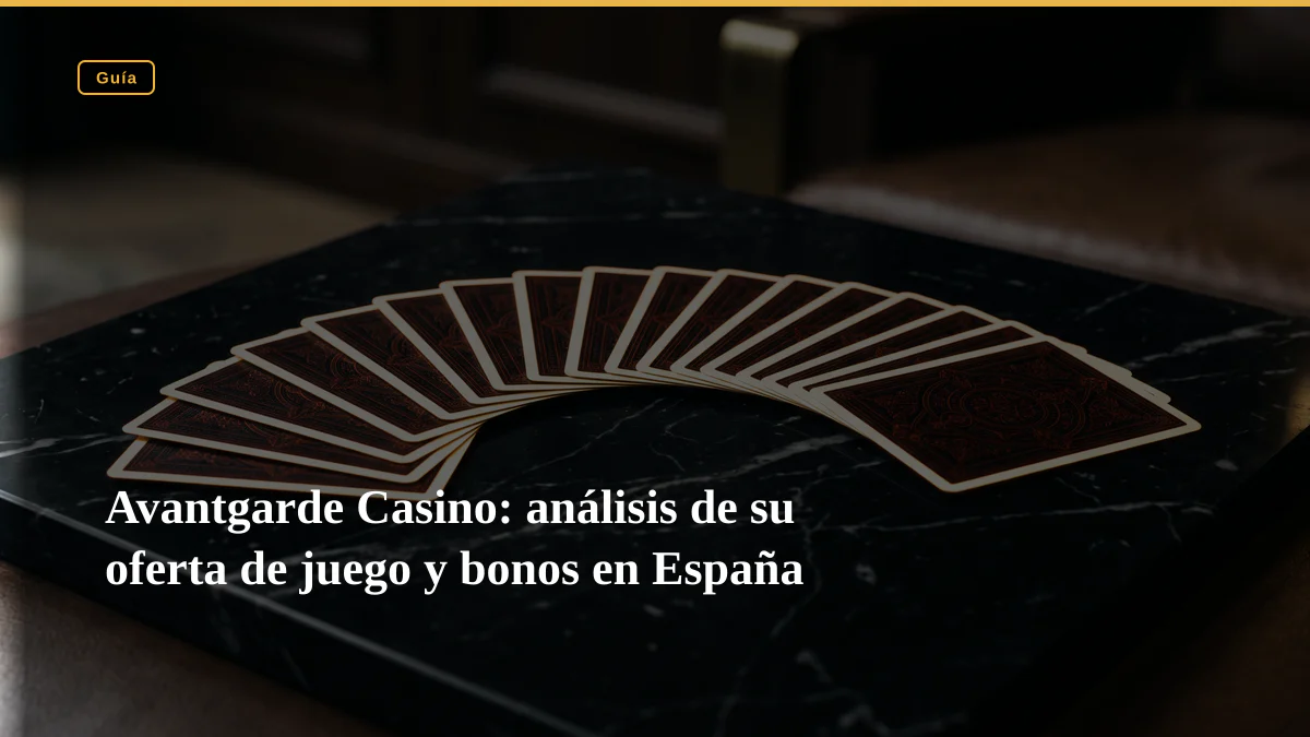Avantgarde Casino: análisis de su oferta de juego y bonos en España