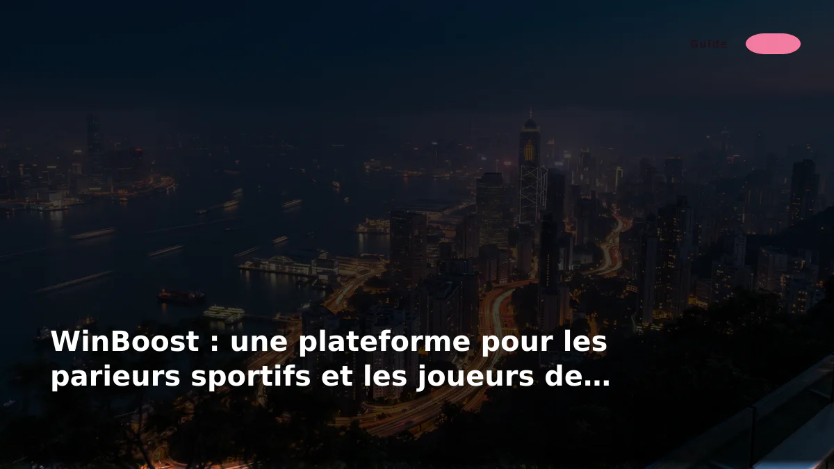 WinBoost : une plateforme pour les parieurs sportifs et les joueurs de poker en France