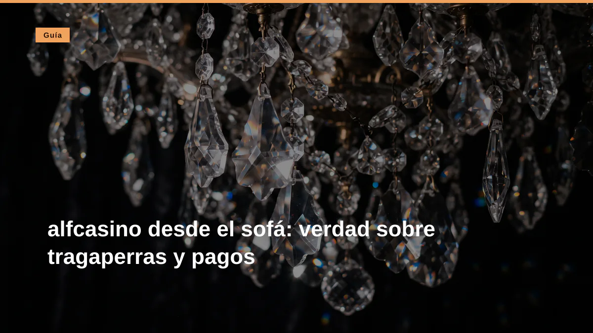 alfcasino desde el sofá: verdad sobre tragaperras y pagos