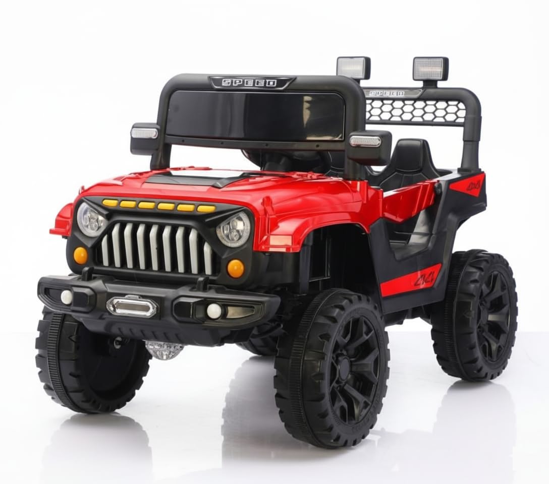 Kids Thar 4X4 Heavy Duty 12V Electric Ride On Jeep for Kids with Remote Control, Music and Light 1-7 Yrs