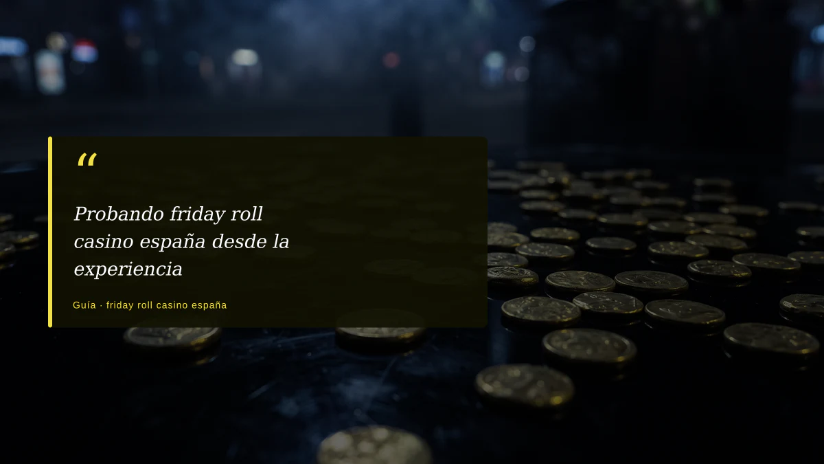 Probando friday roll casino españa desde la experiencia