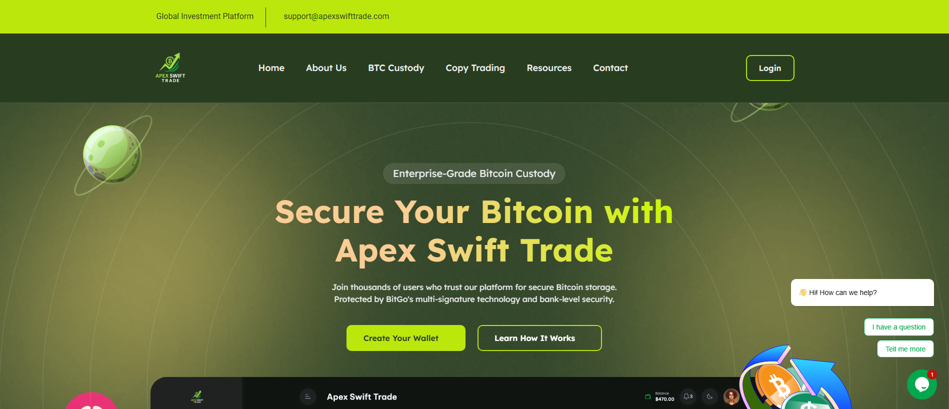 Stored capture of apexswifttrade.com