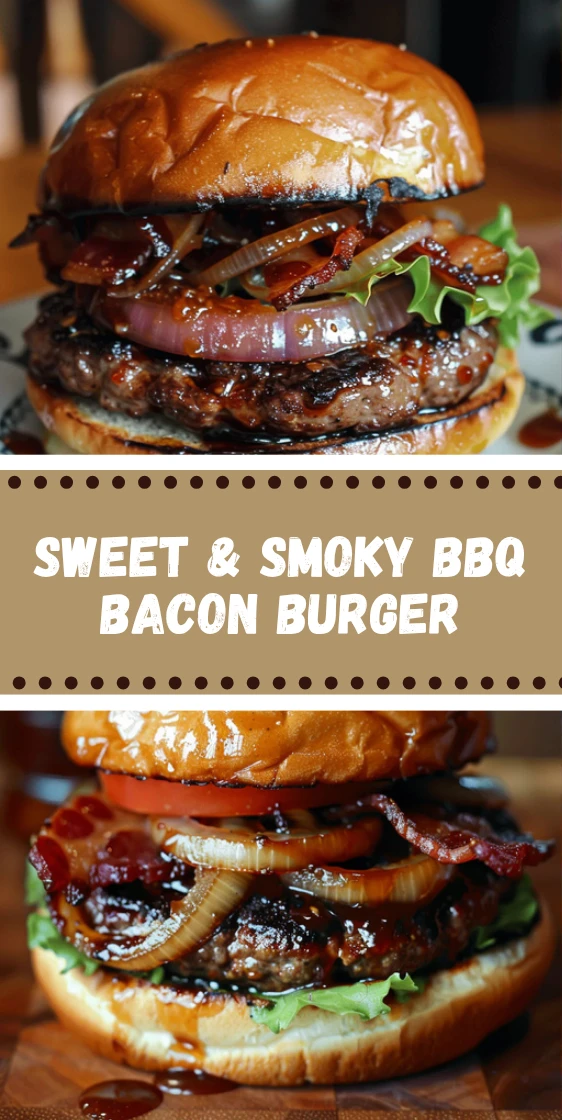 Maple Bourbon BBQ Bacon Burger with Caramelized Onions You Need to Try