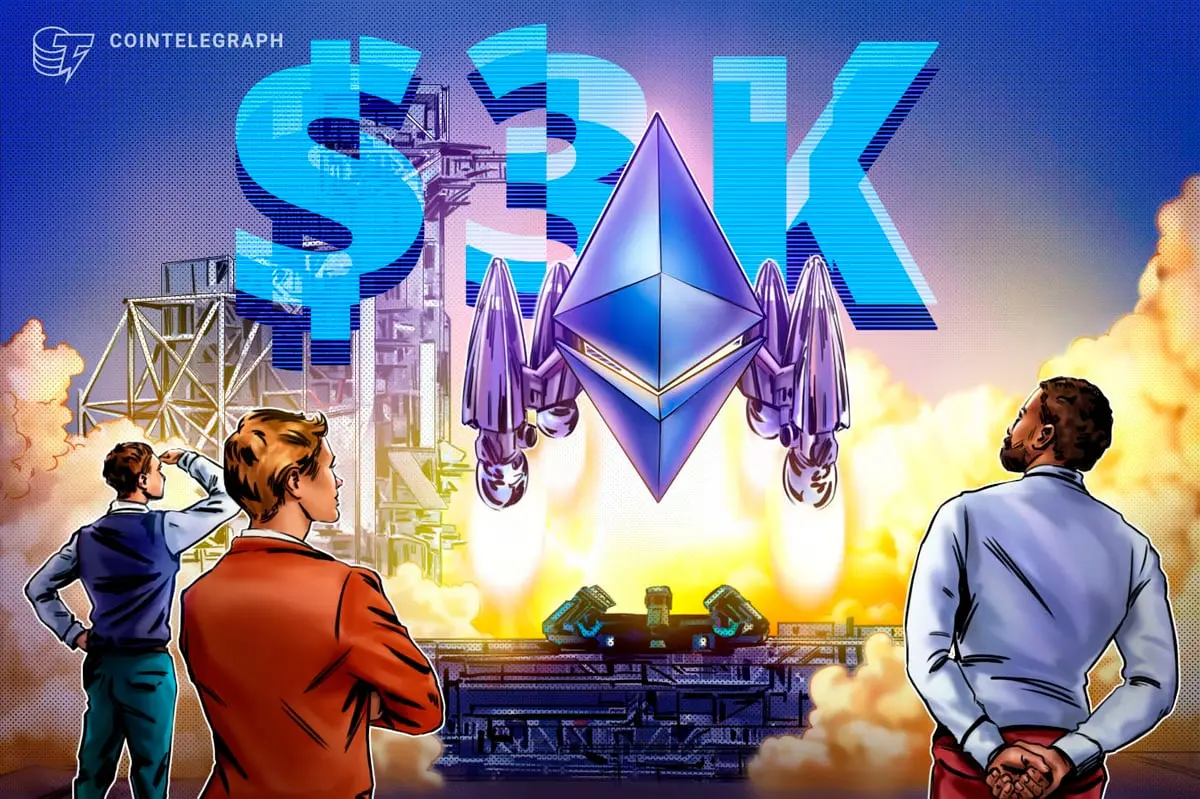 Ether Investors See Profits as ETH Price Eyes $3,000 Mark