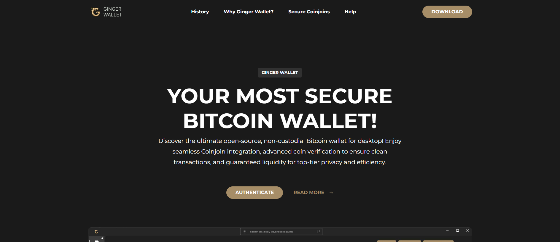 Screenshot of gingerwallet.pages.dev