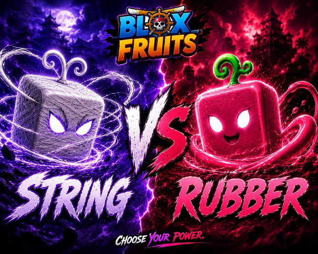 String vs Rubber Blox Fruits 2026 โ value, PvP tier, grinding, which fruit to buy comparison