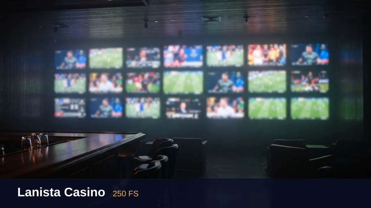 Lanista Casino — Willkommensbonus 50% risikofrei bis 50 € + 250 FS, Zahlungen: Visa, Mastercard, Paysafecard, Sofort, Interac