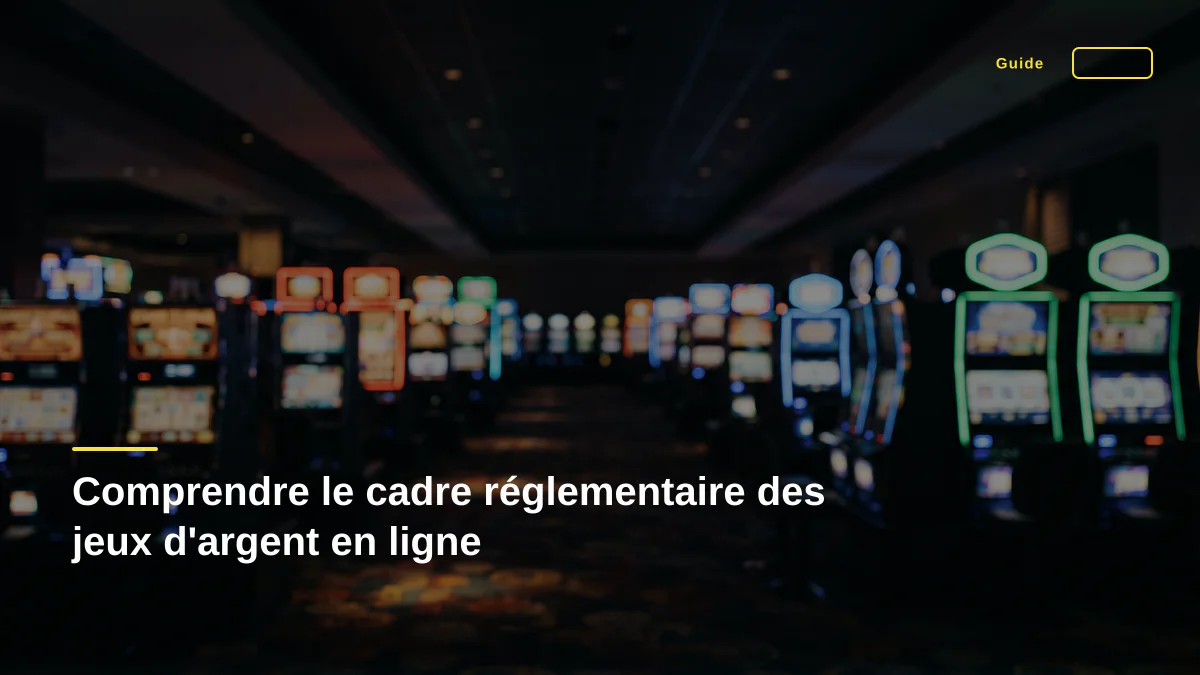 Comprendre le cadre réglementaire des jeux d'argent en ligne