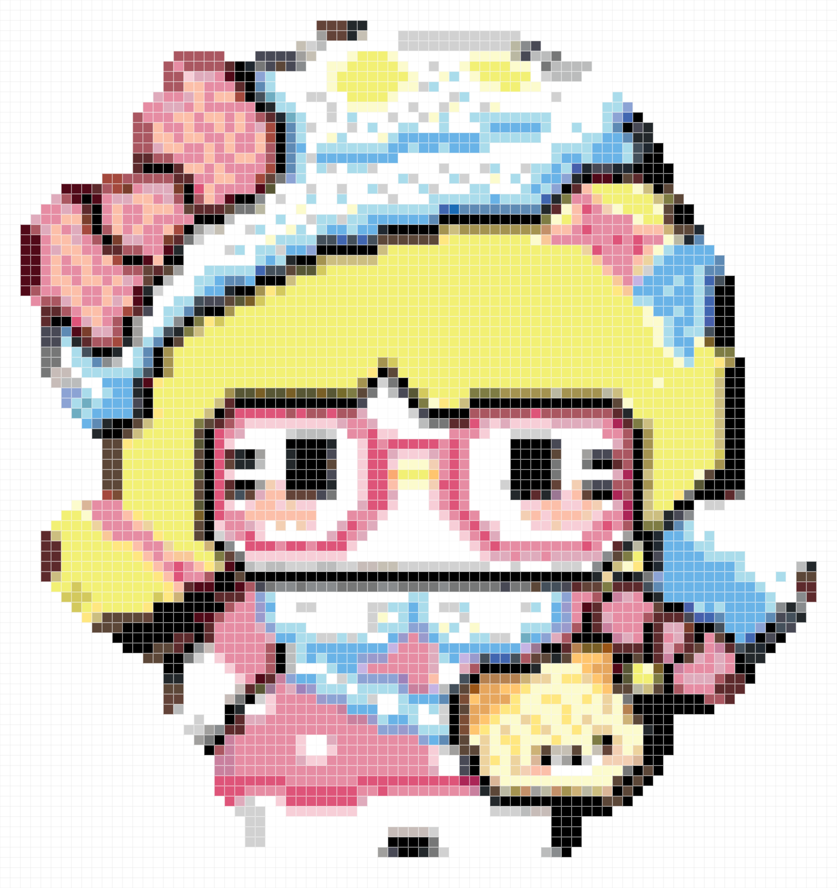 Sweet Pastel Hello Kitty With Tiny Puppy Perler Be