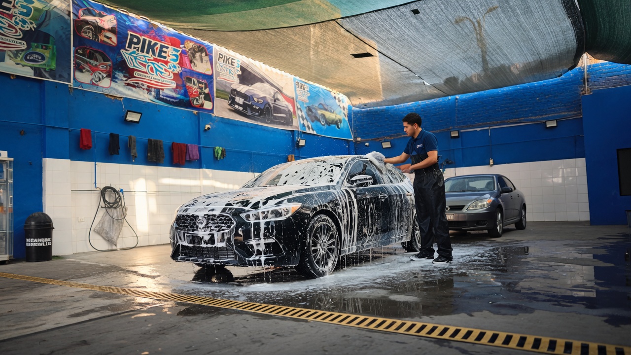 Auto premium recién detallado
