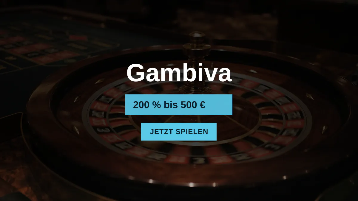 Gambiva Casino — Willkommensbonus 200 % bis 500 €, Zahlungen: Visa, Mastercard, Skrill, Neteller, Klarna