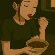 Comendo Lentilha sem Caldo