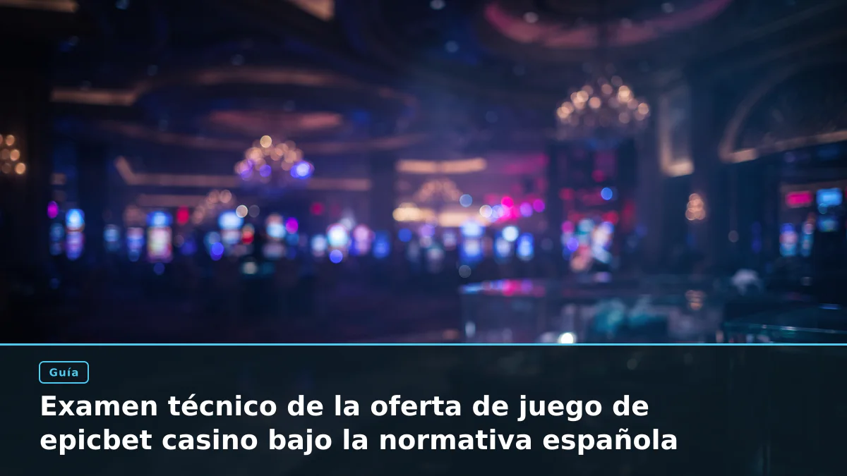 Examen técnico de la oferta de juego de epicbet casino bajo la normativa española