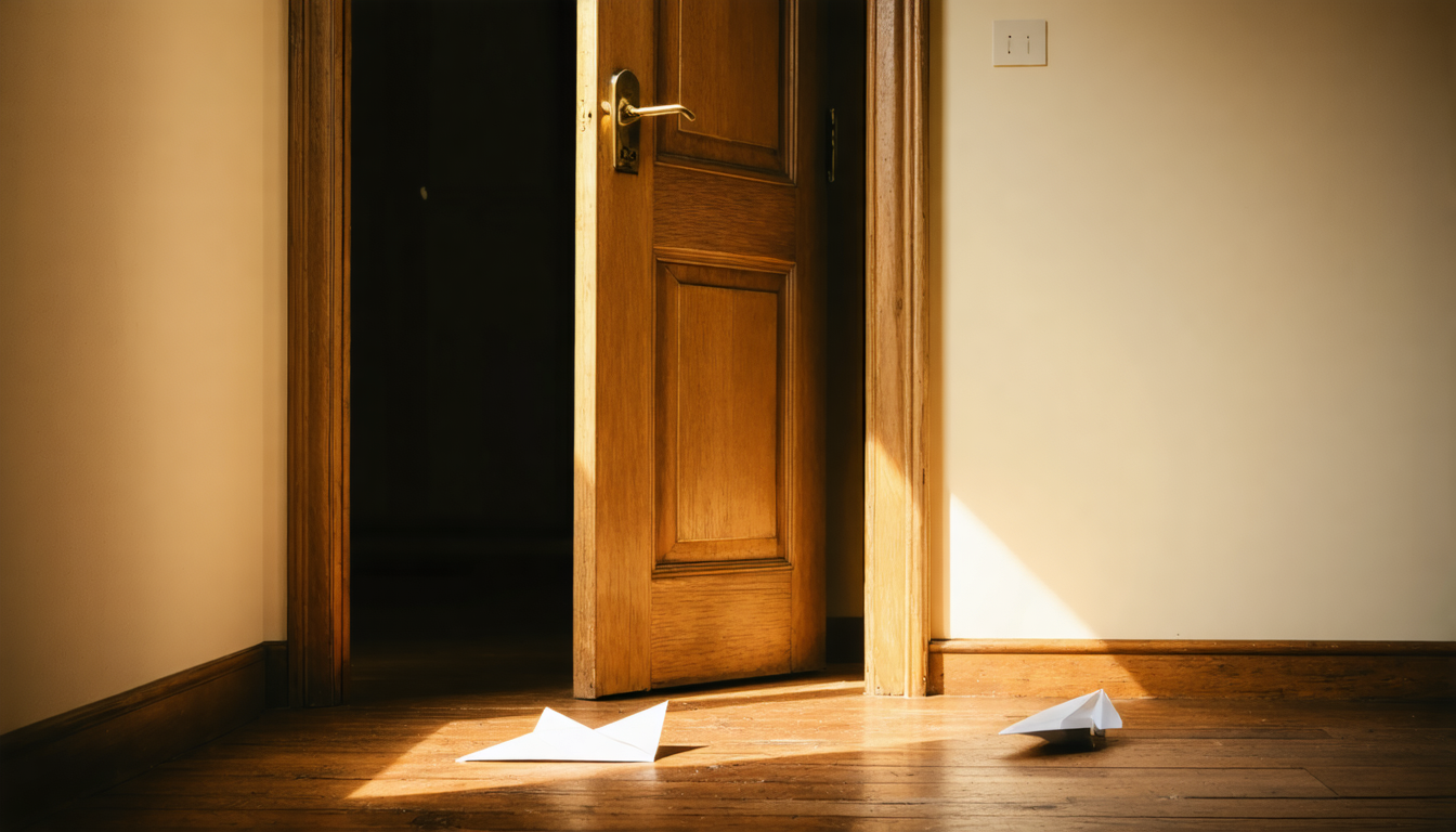 A closed door doing the heavy lifting that character once claimed credit for.
