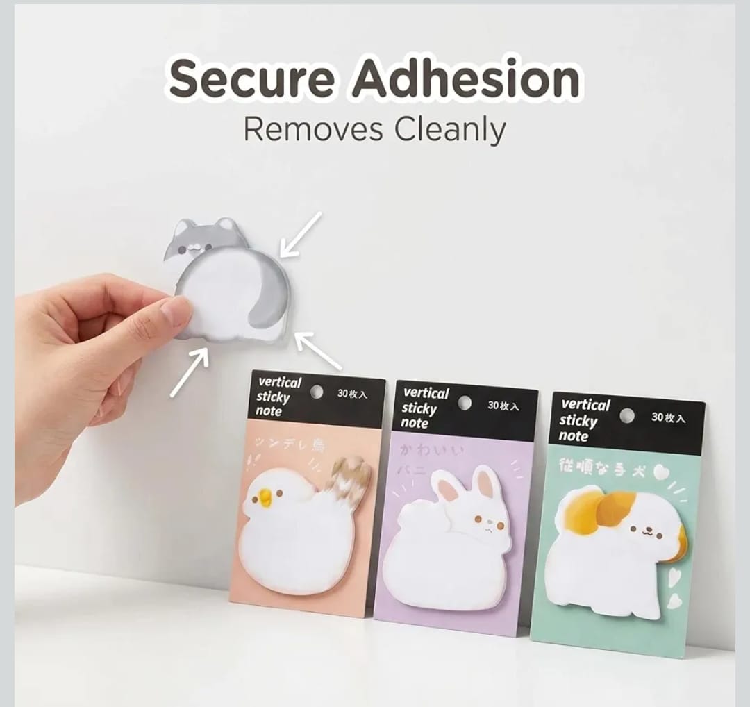 Kawaii Animal Sticky Notes Set